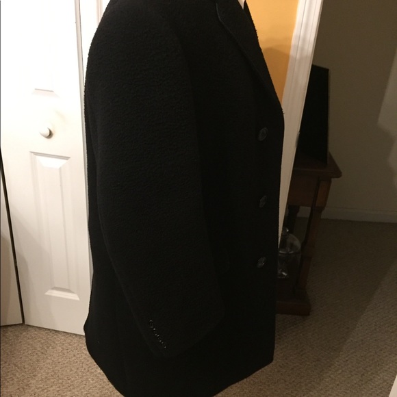 Vintage genuine Montagnac Overcoat Sz 38 black - Picture 2 of 8